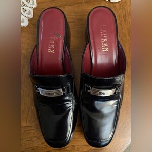 Ralph Lauren Black Backless Heel- Size 8